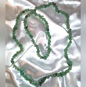Vintage Green (Adventurine?) Stone Beaded Necklace
